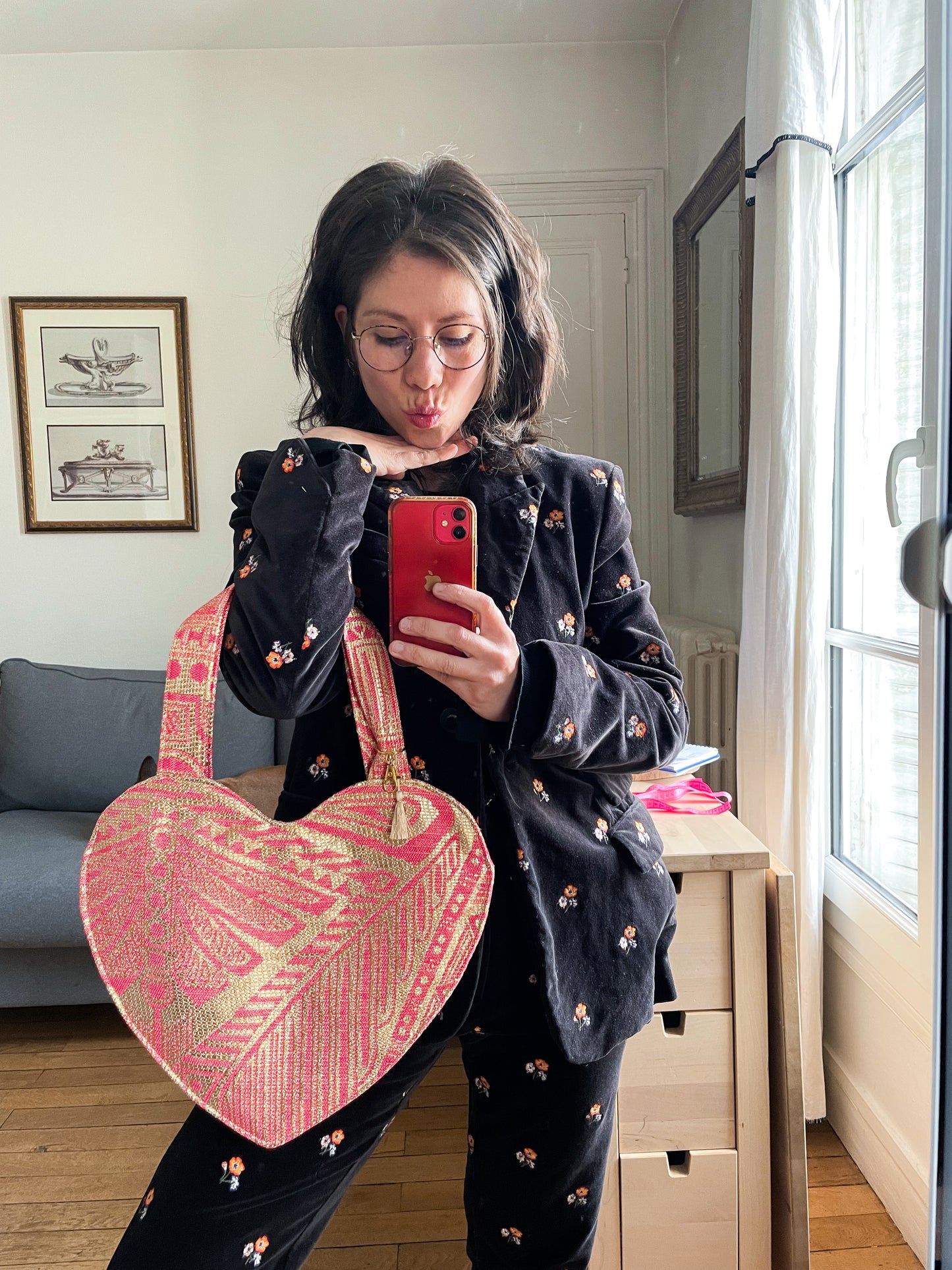 💖 Le petit COEUR en tweed- upcycling Haute couture