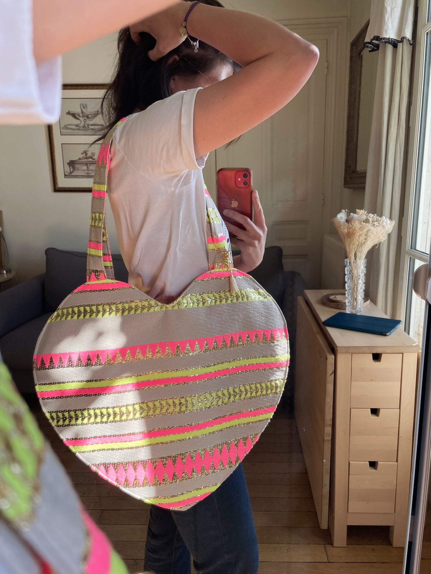 💖 Le grand COEUR en tweed- upcycling Haute couture
