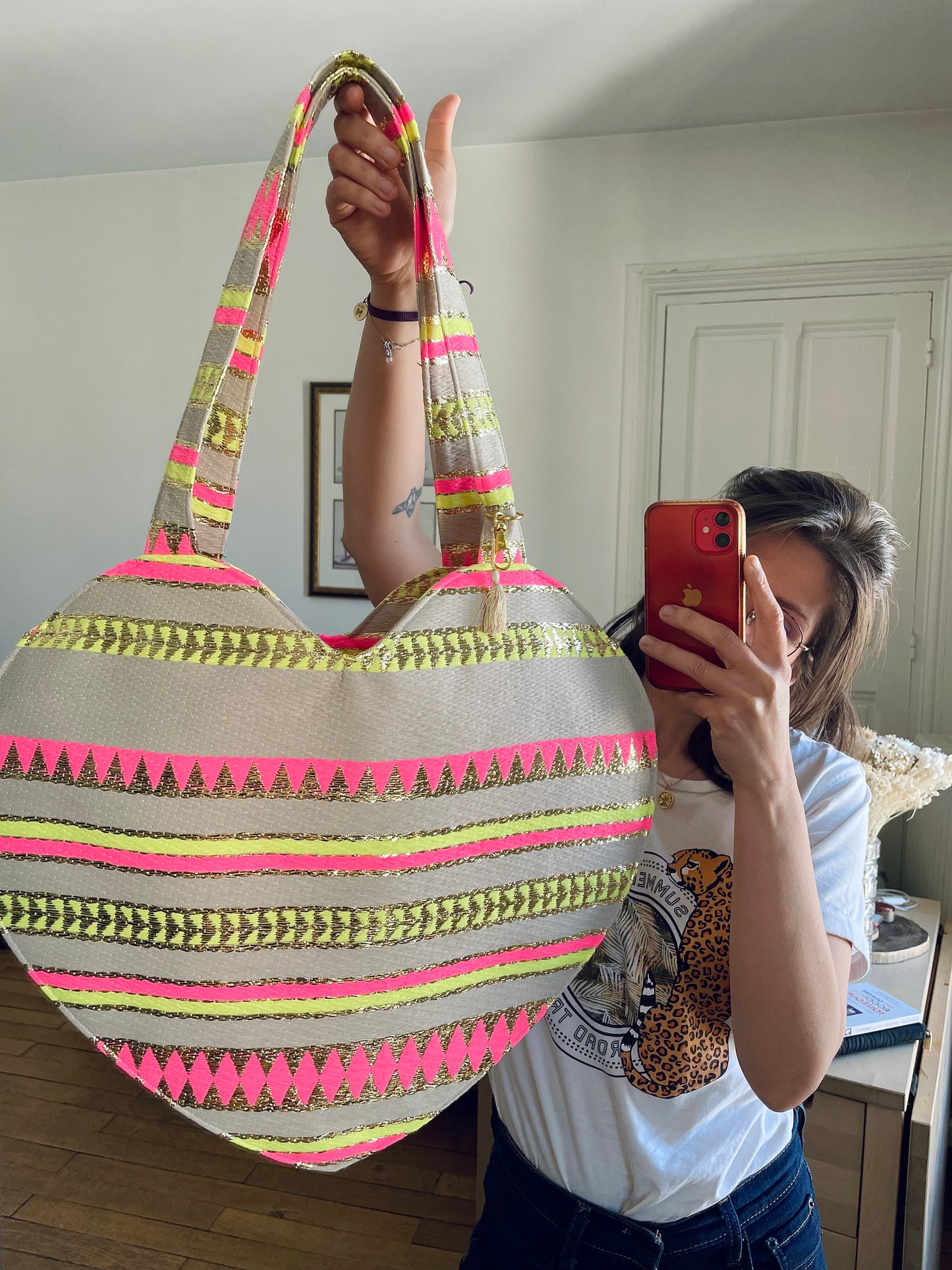💖 Le grand COEUR en tweed- upcycling Haute couture