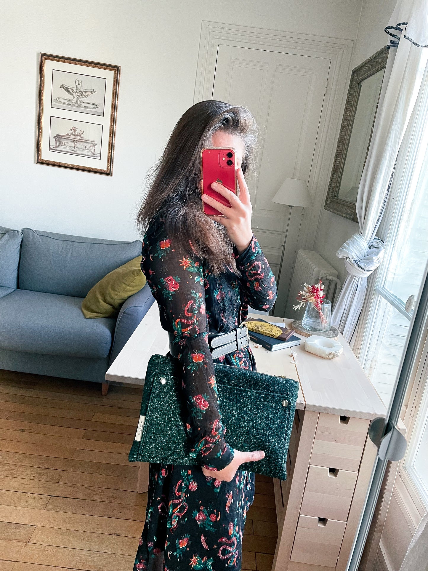 🌱 Pochette Gaël - Upcyclée en Tissus Haute Couture