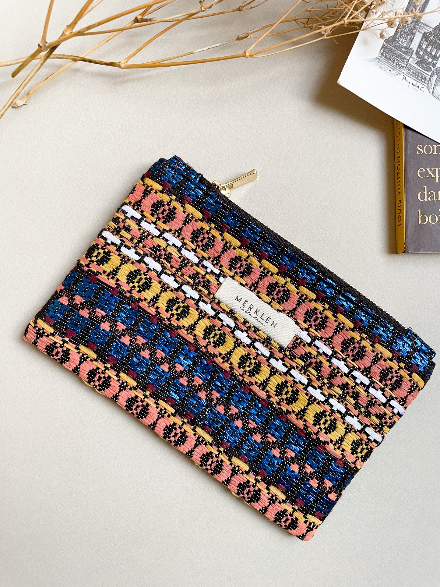 🌱 Pochette Maxime - Upcyclée en Tissus Haute Couture