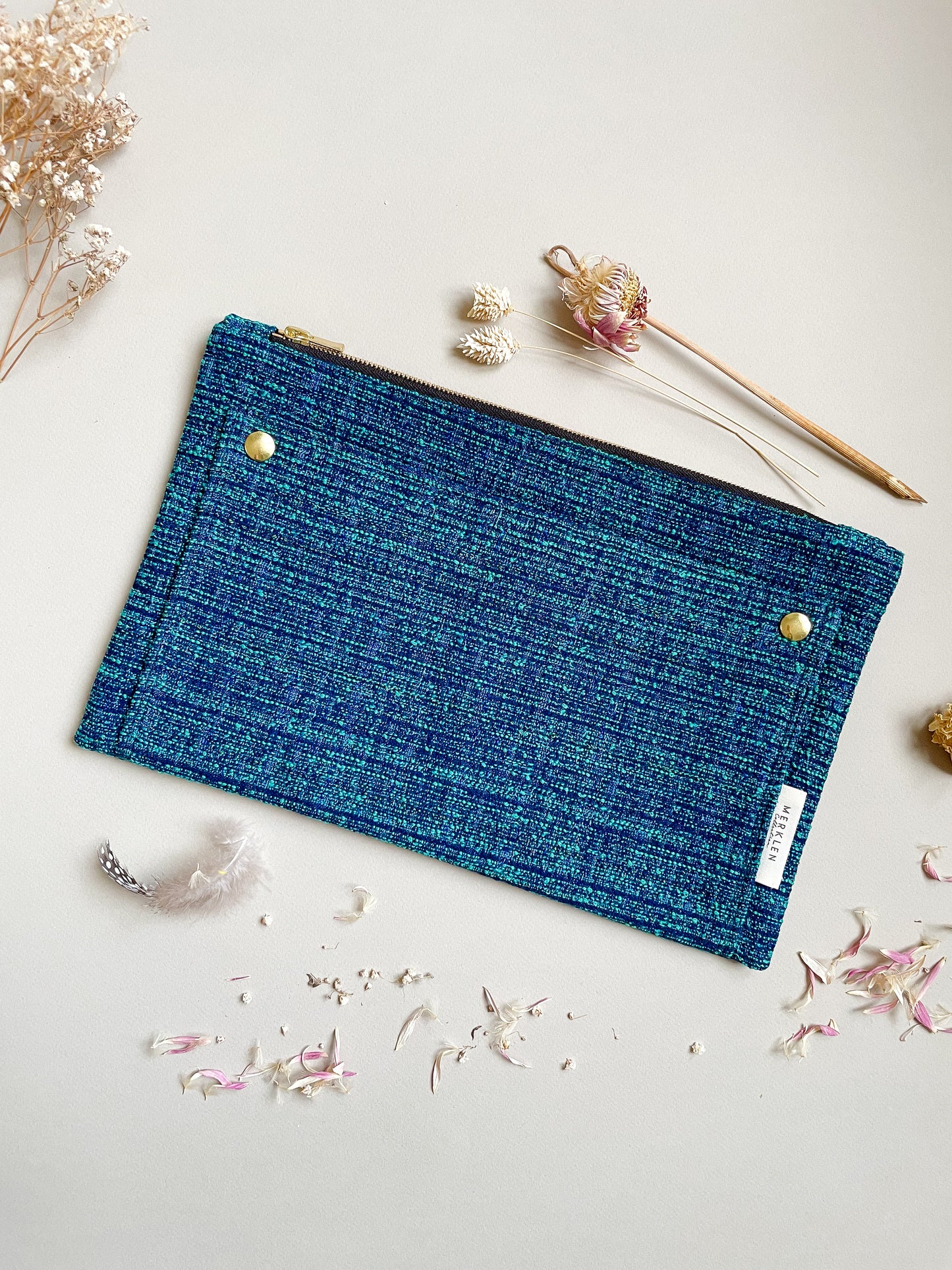 🌱 Pochette Gaël - Upcyclée en Tissus Haute Couture