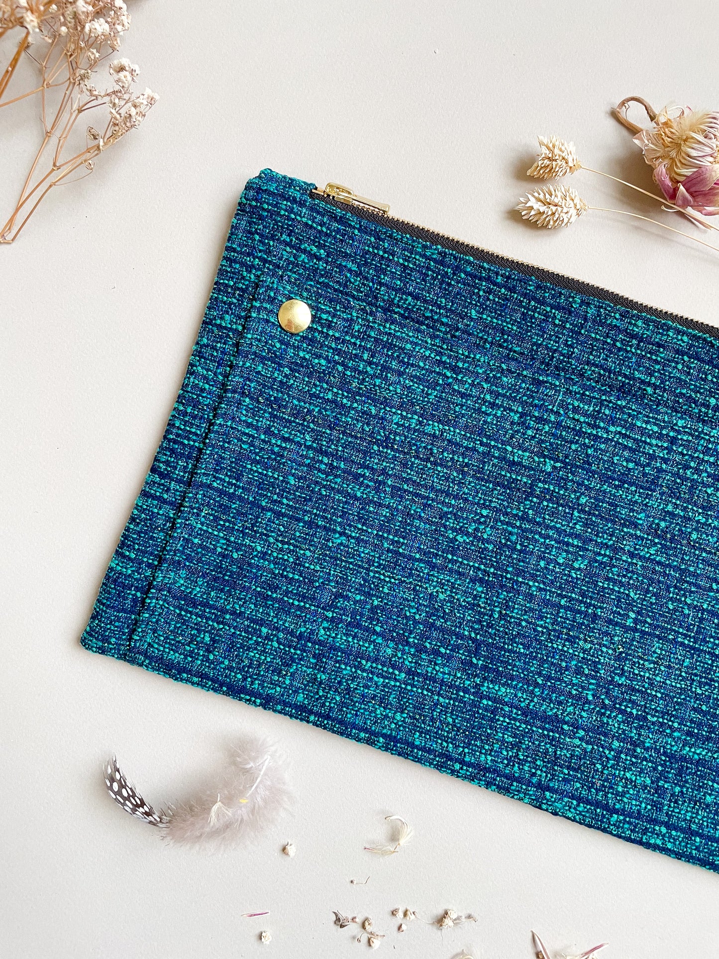 🌱 Pochette Gaël - Upcyclée en Tissus Haute Couture