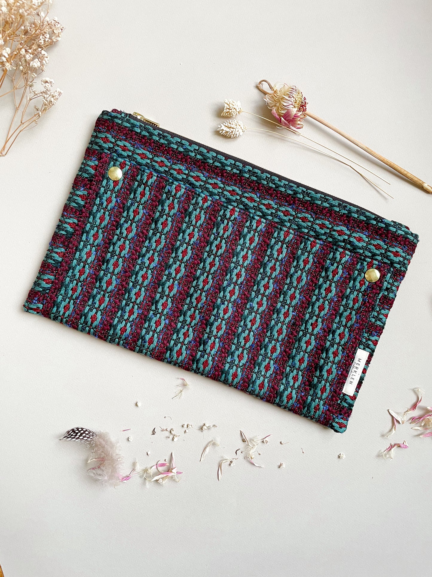 🌱 Pochette Gaël - Upcyclée en Tissus Haute Couture