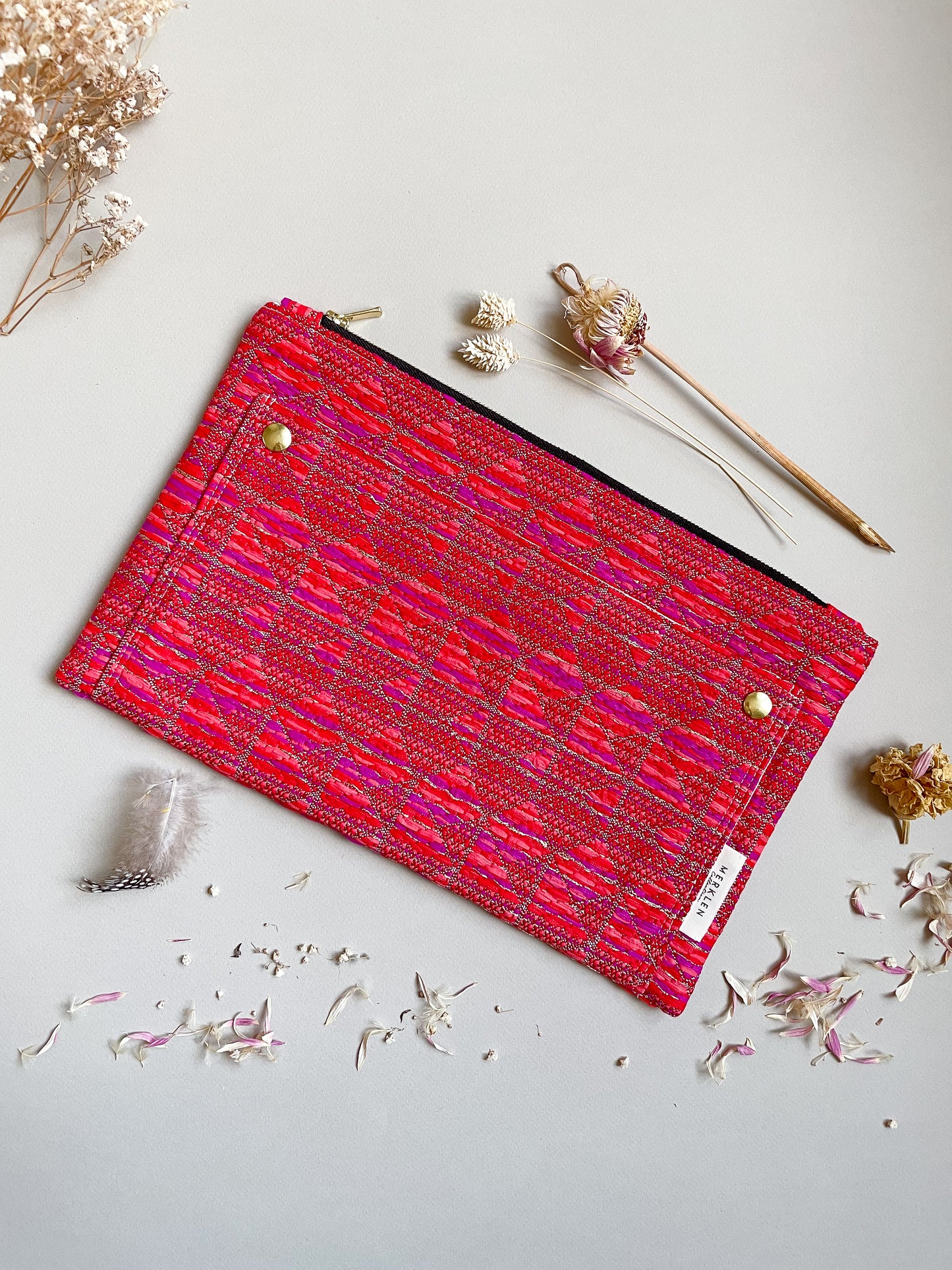 🌱 Pochette Gaël - Upcyclée en Tissus Haute Couture