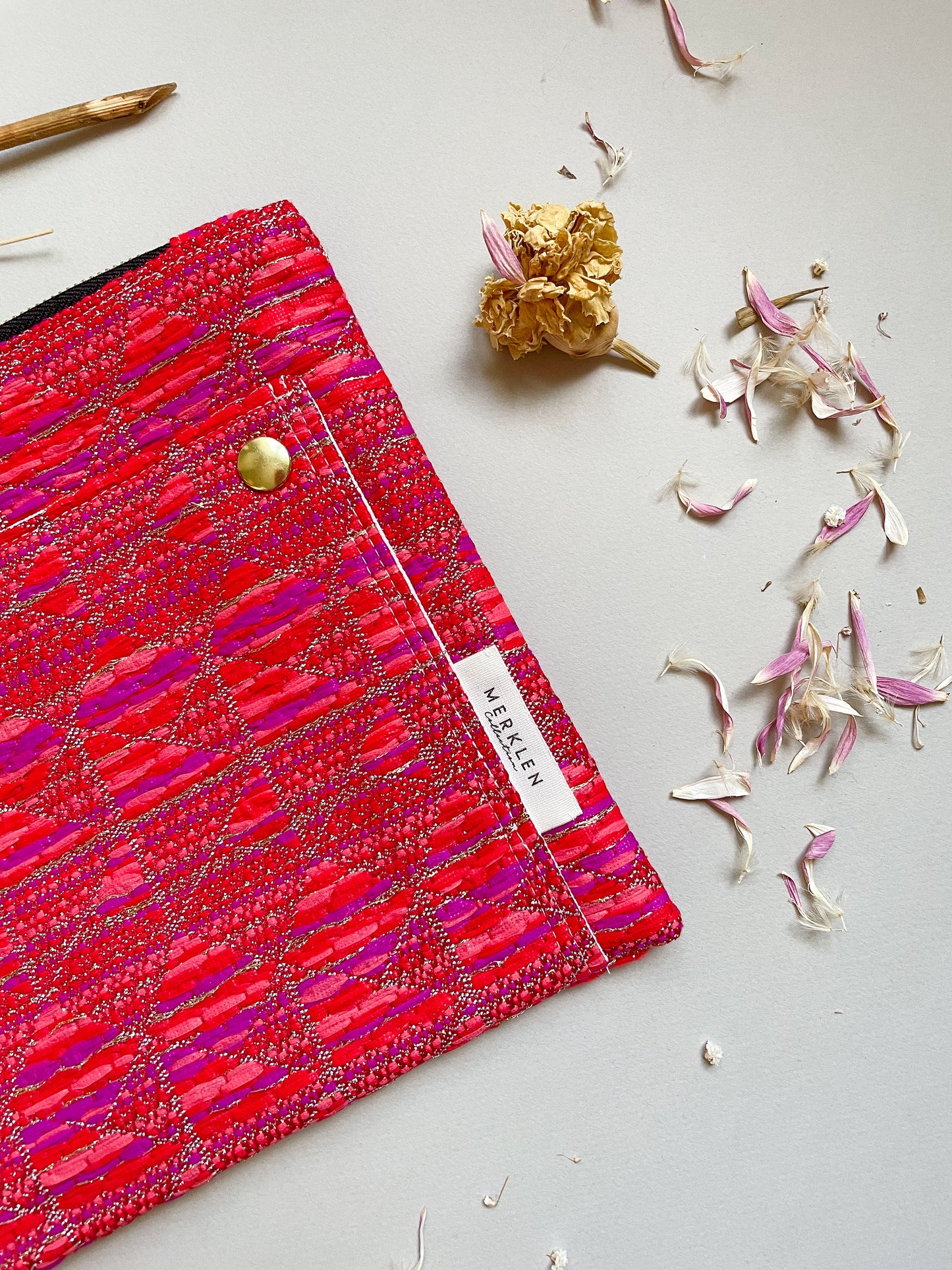 🌱 Pochette Gaël - Upcyclée en Tissus Haute Couture