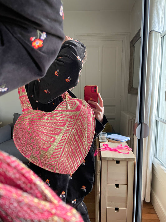💖 Le petit COEUR en tweed- upcycling Haute couture