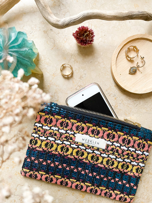 🌱 Pochette Maxime - Upcyclée en Tissus Haute Couture