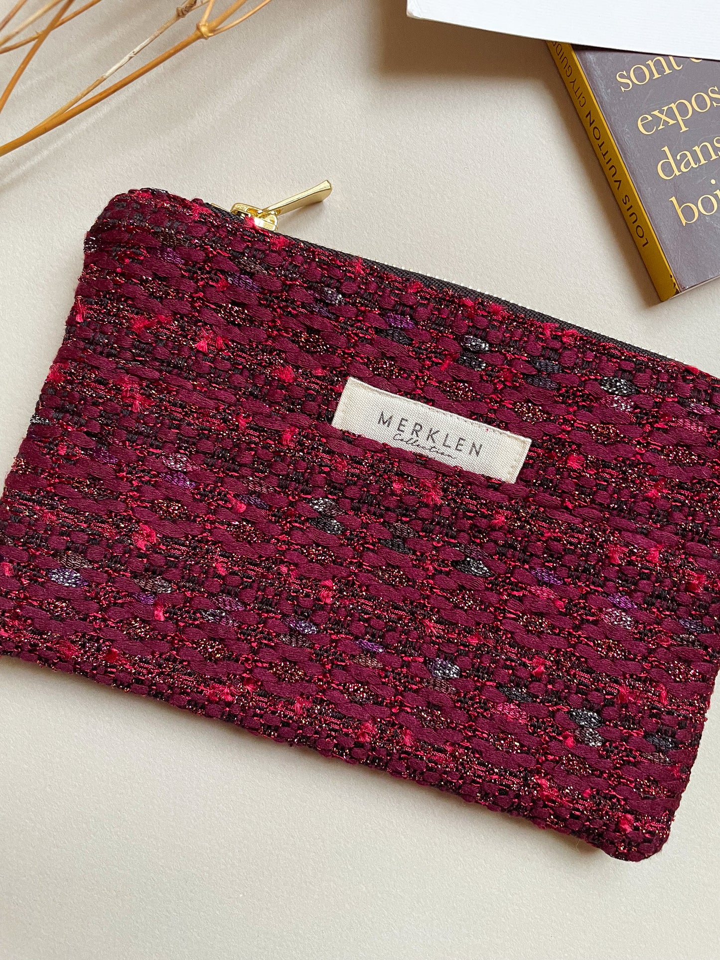 🌱 Pochette Maxime - Upcyclée en Tissus Haute Couture