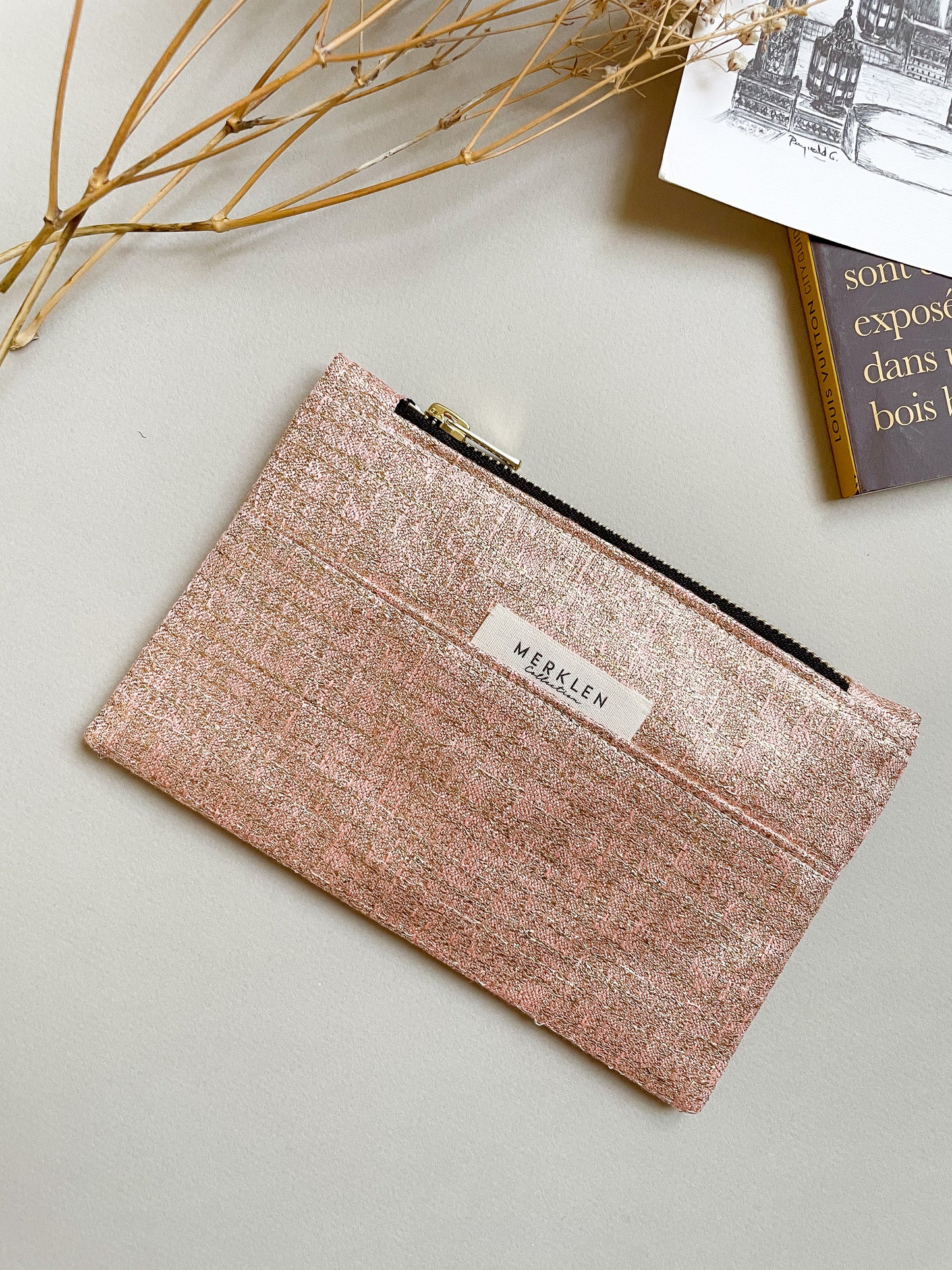 🌱 Pochette Maxime - Upcyclée en Tissus Haute Couture
