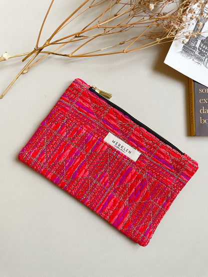 🌱 Pochette Maxime - Upcyclée en Tissus Haute Couture
