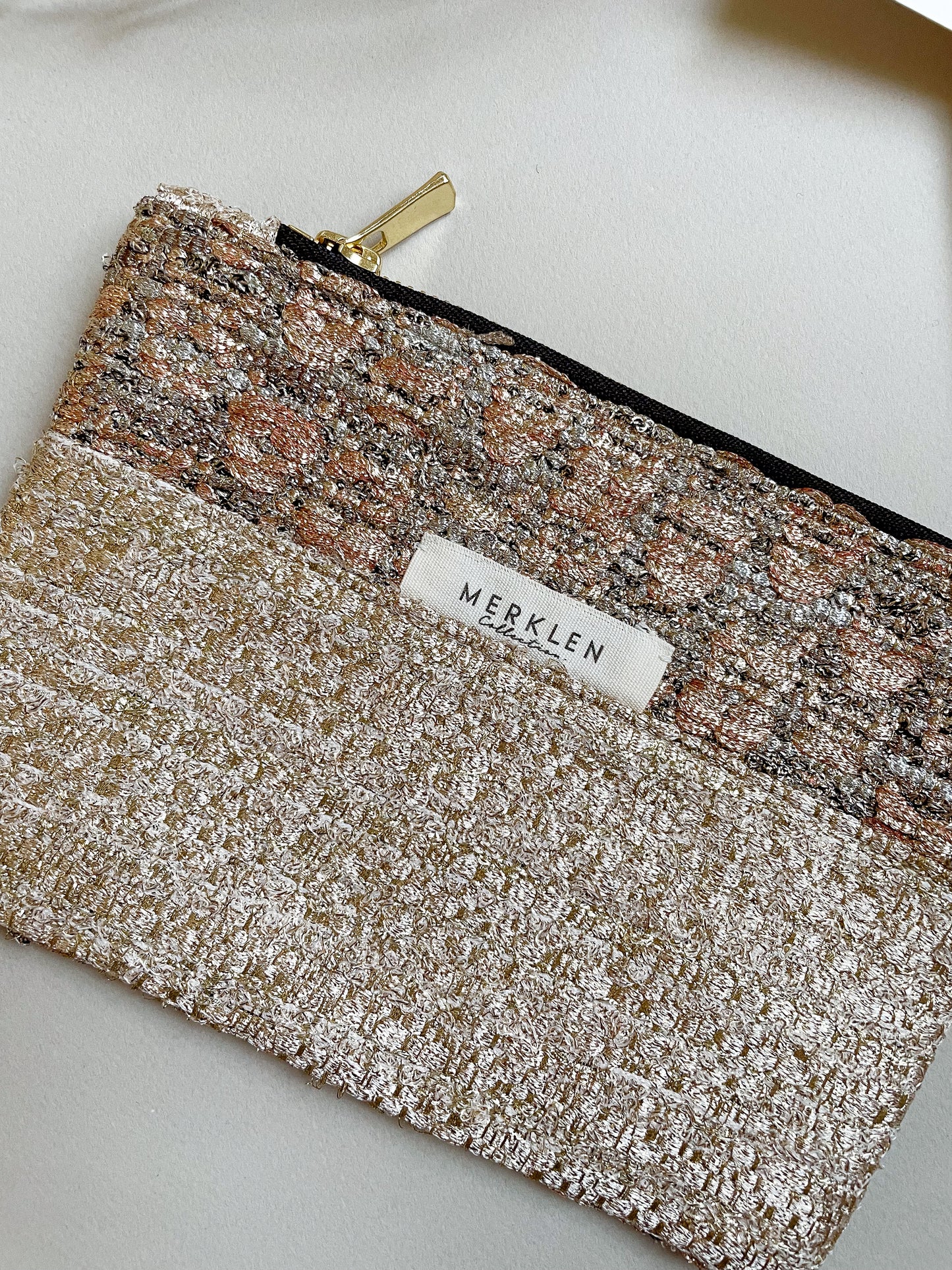 🌱 Pochette Maxime - Upcyclée en Tissus Haute Couture