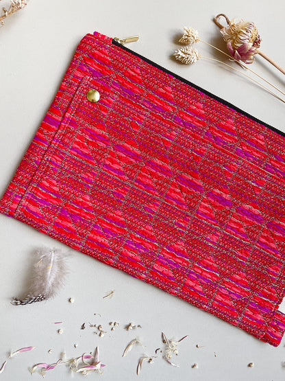 🌱 Pochette Gaël - Upcyclée en Tissus Haute Couture